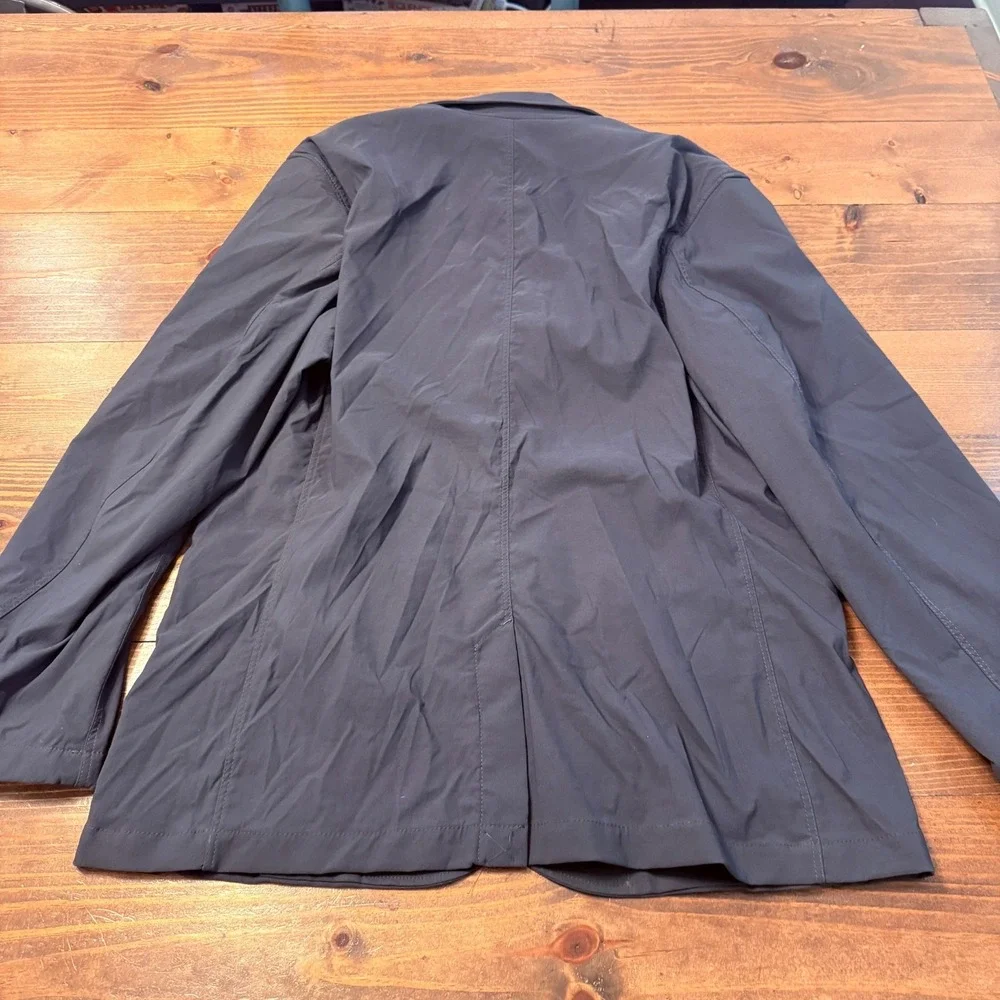 Eddie Bauer Travex Jacket Mens 44 Blazer Nylon Button Up Travel Gray Performance